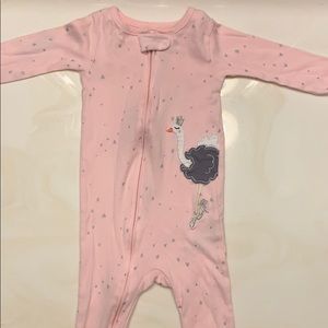 Ostrich non footie pajamas